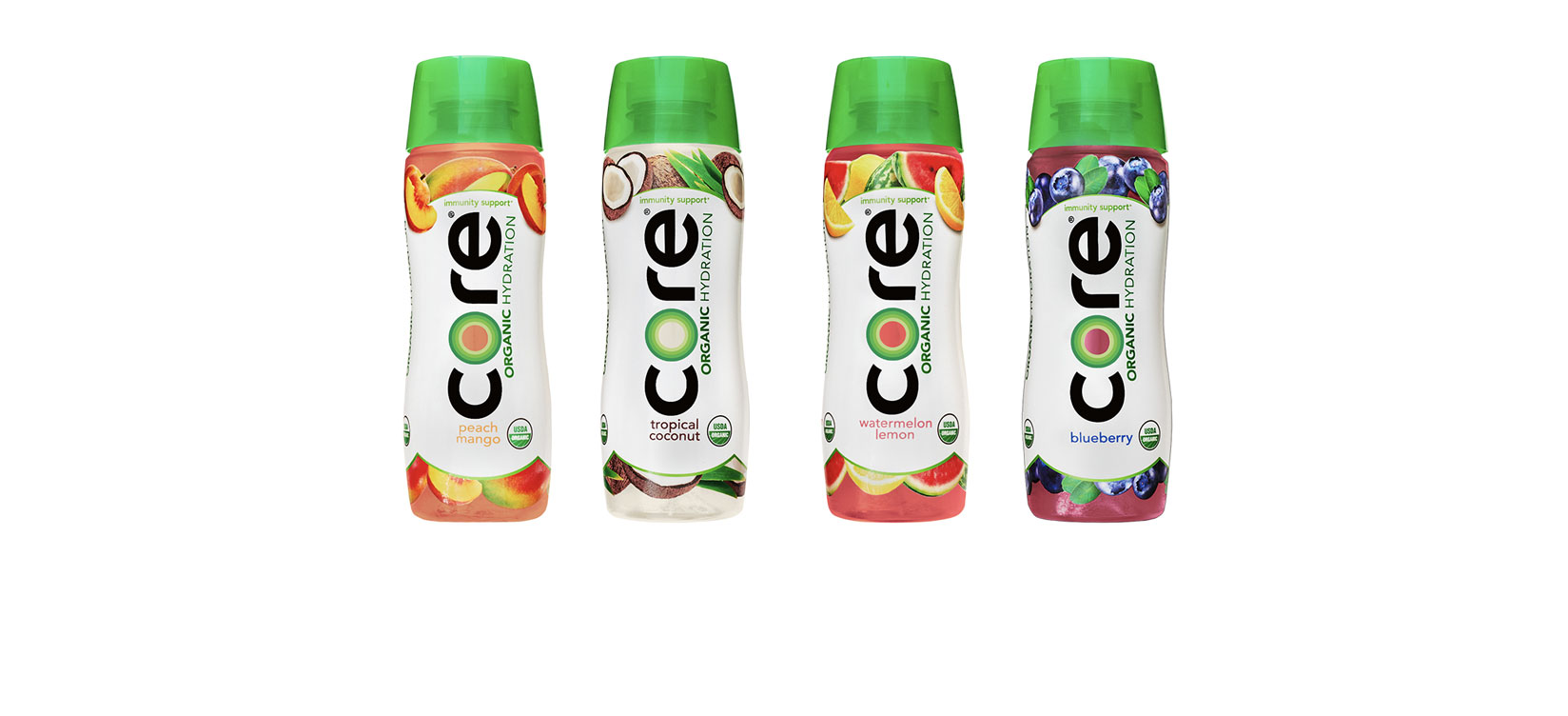 The flavors of CORE Organic Hydration