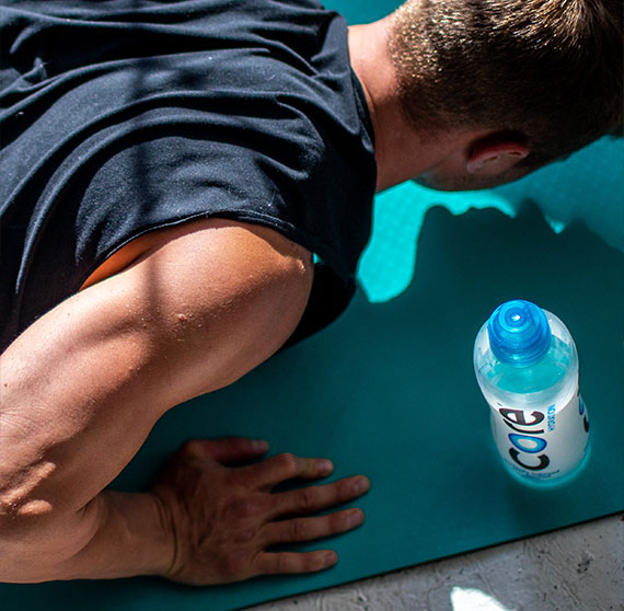 Man exercising with CORE Hydration